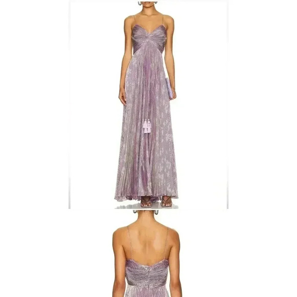 $997 Alexis Womens Purple Spaghetti Strap Sweetheart Neck Lined Maxi Dre… - Picture 8 of 16